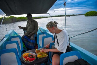 Sunset lagoon boat tour with hotel transfers
